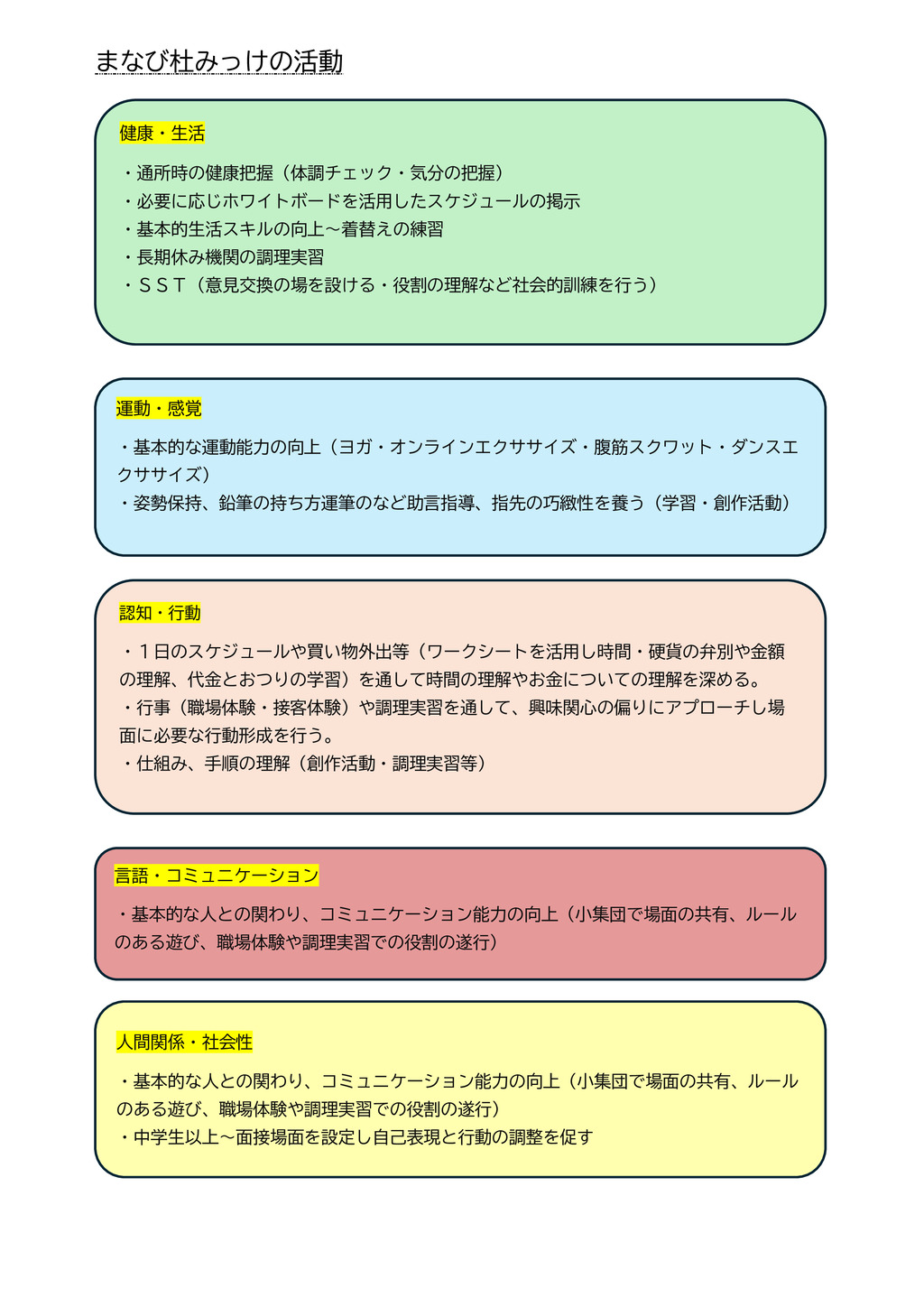 デイ支援プログラム２